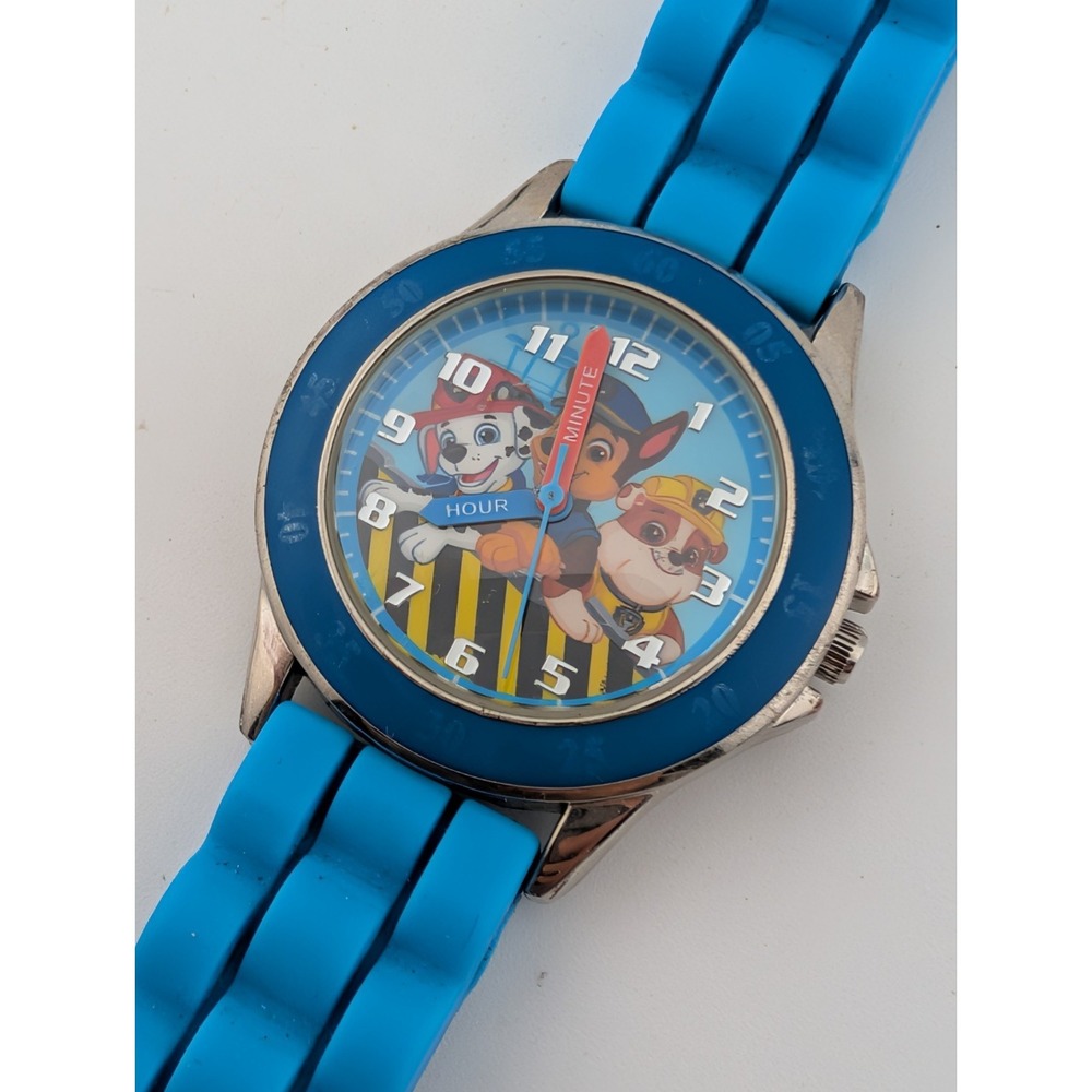 Paw Patrol Kids Accutime Watch 33mm Case Blue Silicone Band- New Battery